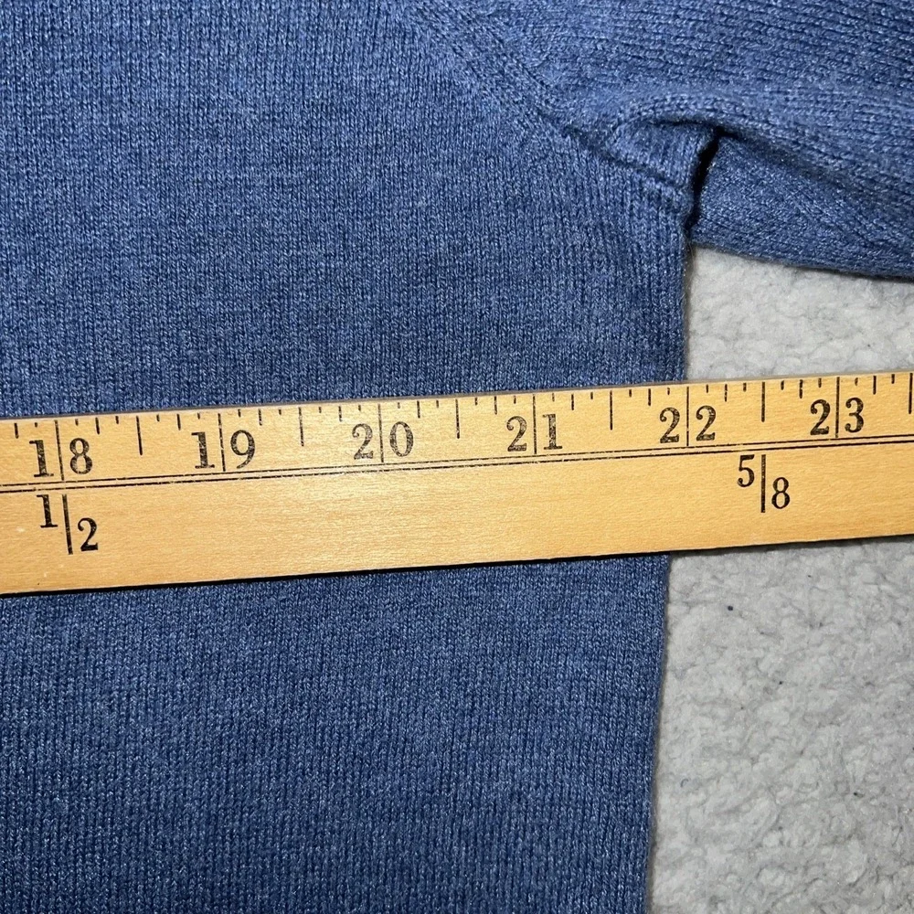 The North Face Mt. Tam Sweater Men's Sz L Blue Color Block Wool Blend‎ 1/4 Zip